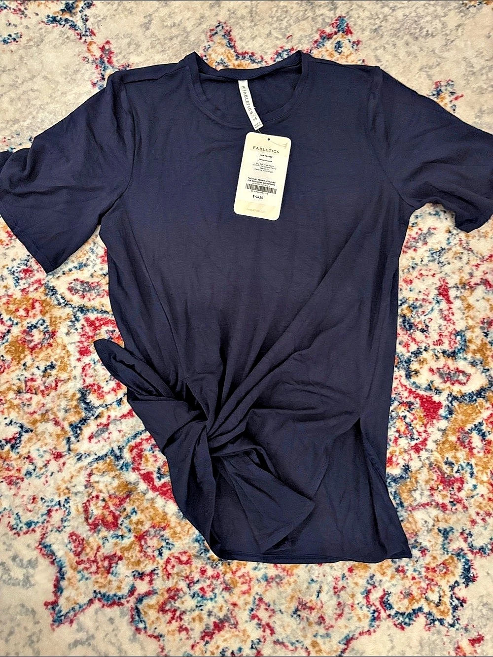 Fabletics Allied Tee Short Sleeve Tee in Blue Size XSmall NWT